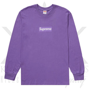 Supreme FW 20 Box Logo Long Sleeve Tee Purple