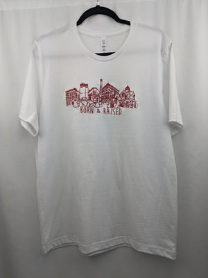 KOK Red Born & Raised Embroidered Tee White