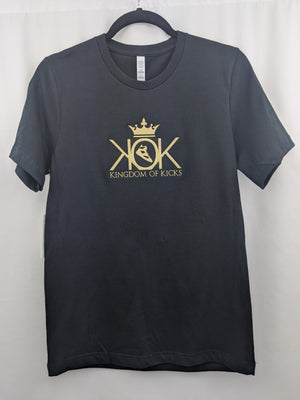 KOK Black/Metallic Gold Logo Tee Embroidered