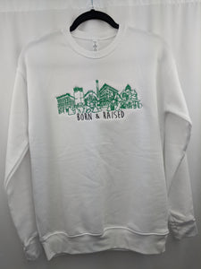 KOK Green Born & Raised Embroidered Crew White