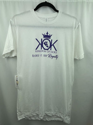 KOK Purple Logo Tee White