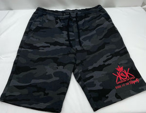 KOK Red Logo Shorts Black Camo