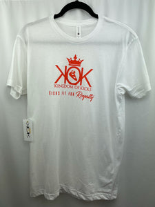 KOK Orange Logo Tee White