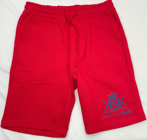 KOK Navy Logo Shorts Red