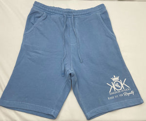 KOK White Logo Shorts University Blue