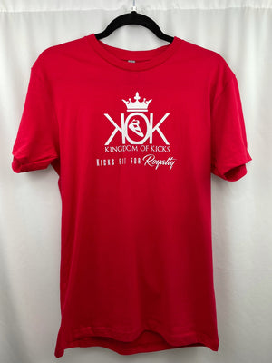 KOK White Logo Tee Red