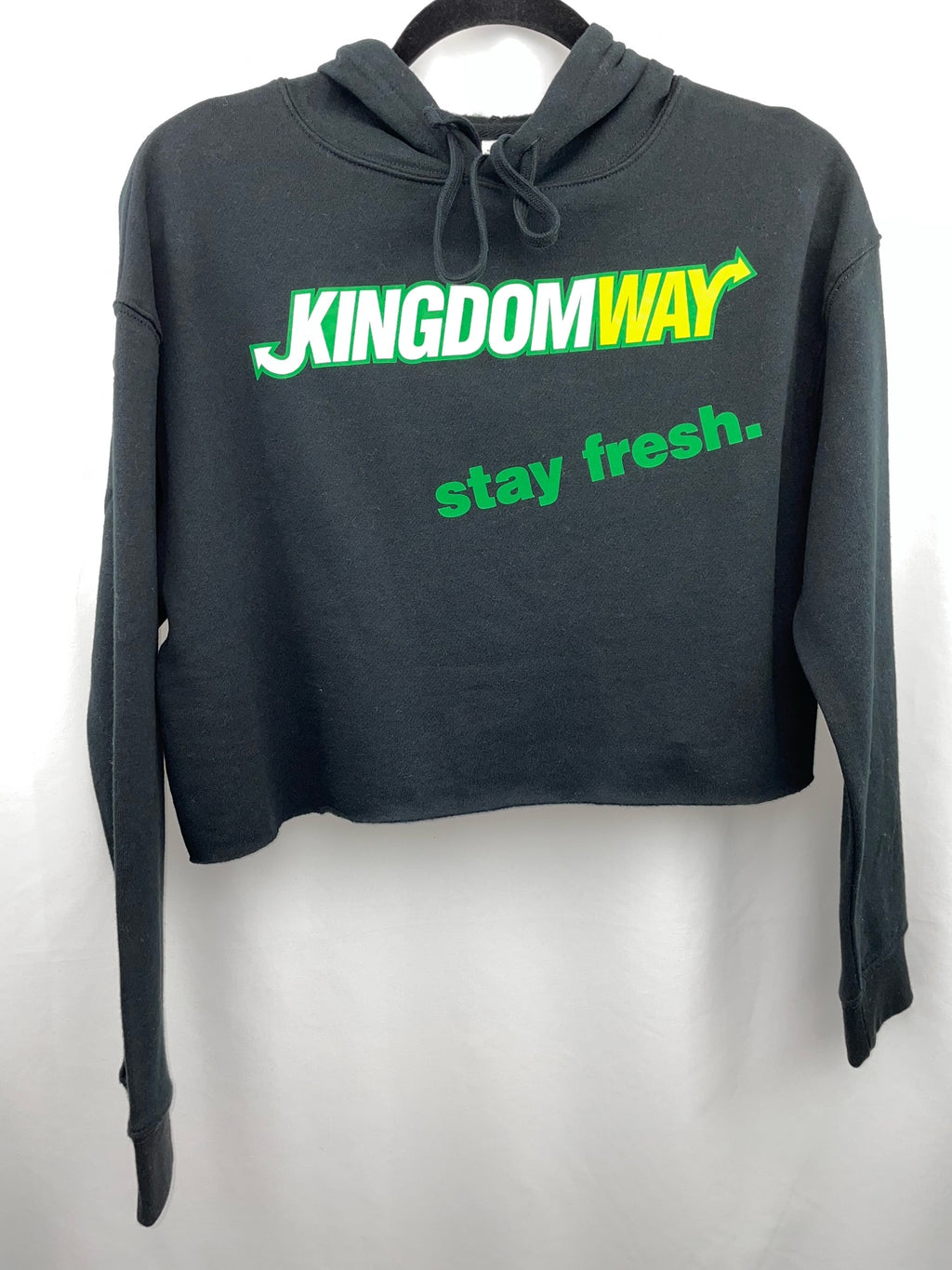 KOK Kingdom Way Crop Hoodie Black