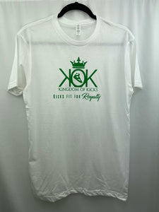 KOK Green Logo Tee White