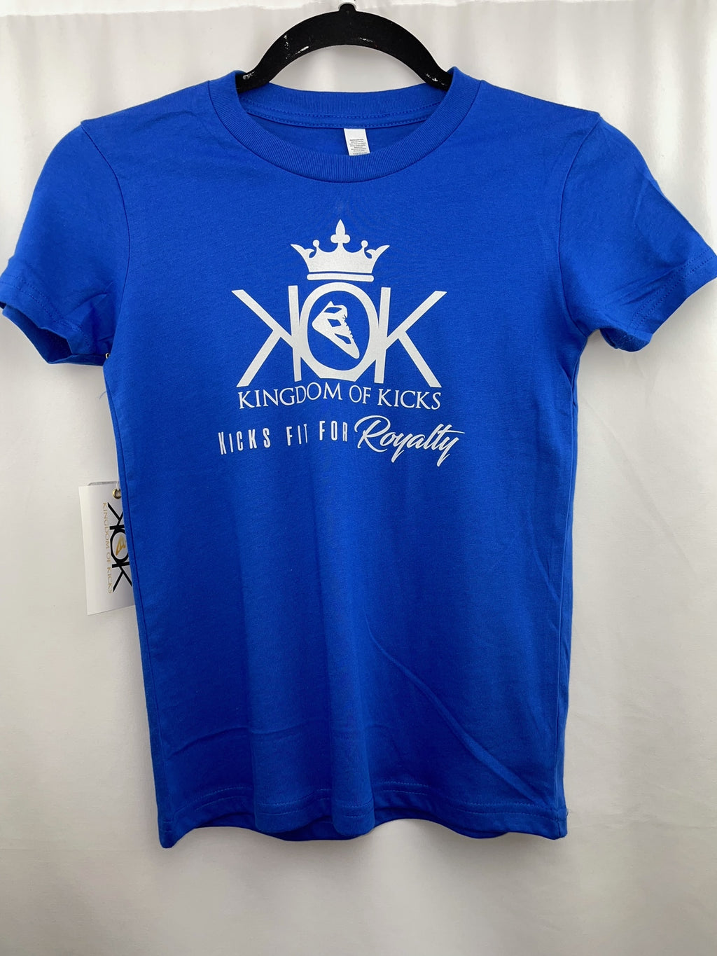 KOK White Logo Kids Tee Royal Blue