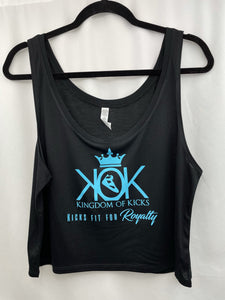 KOK Egg Blue Logo Crop Tank Black