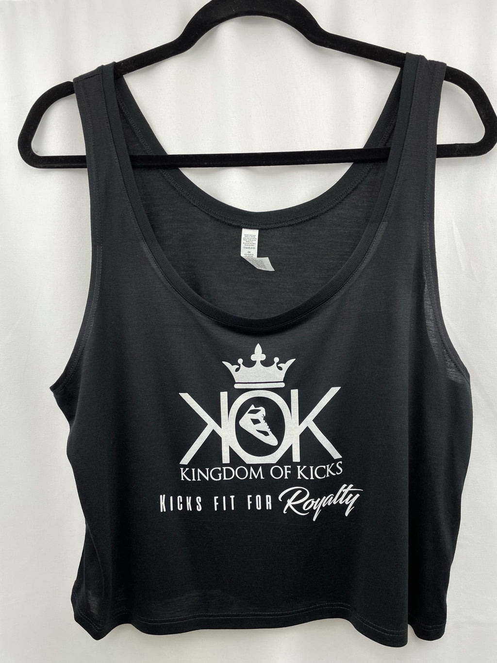 KOK Natural Logo Crop Tank Black