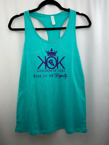 KOK Purple Logo Racerback Aqua