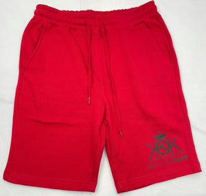 KOK Black Logo Shorts Red