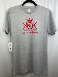 KOK Red Logo Tee Light Grey