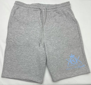 KOK University Blue Logo Shorts Heather Grey